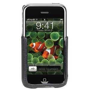 Griffin Elan Snap-In Leather Case for iPhone w/Belt Clip (Black)